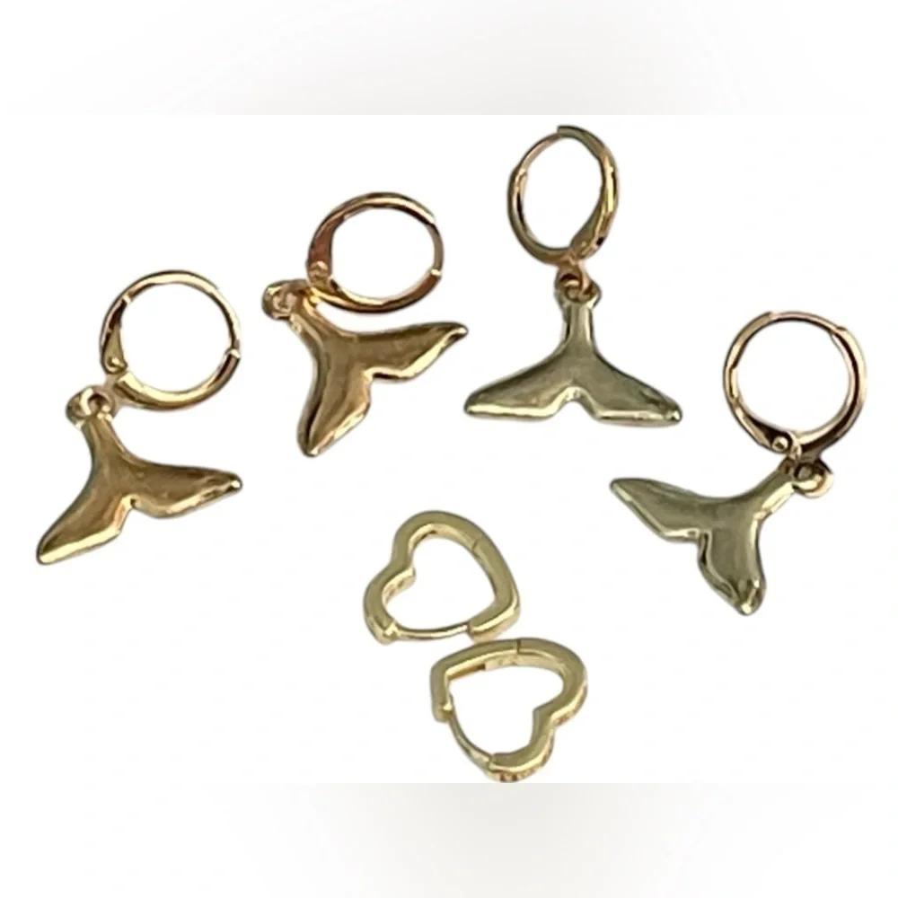 3 Pair Dainty Girls Earrings